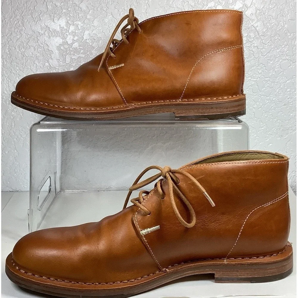 Cole Haan Glenn Leather Chukka Ankle‎ Boot Mens Sz 10 1/2 M Buckskin Brown